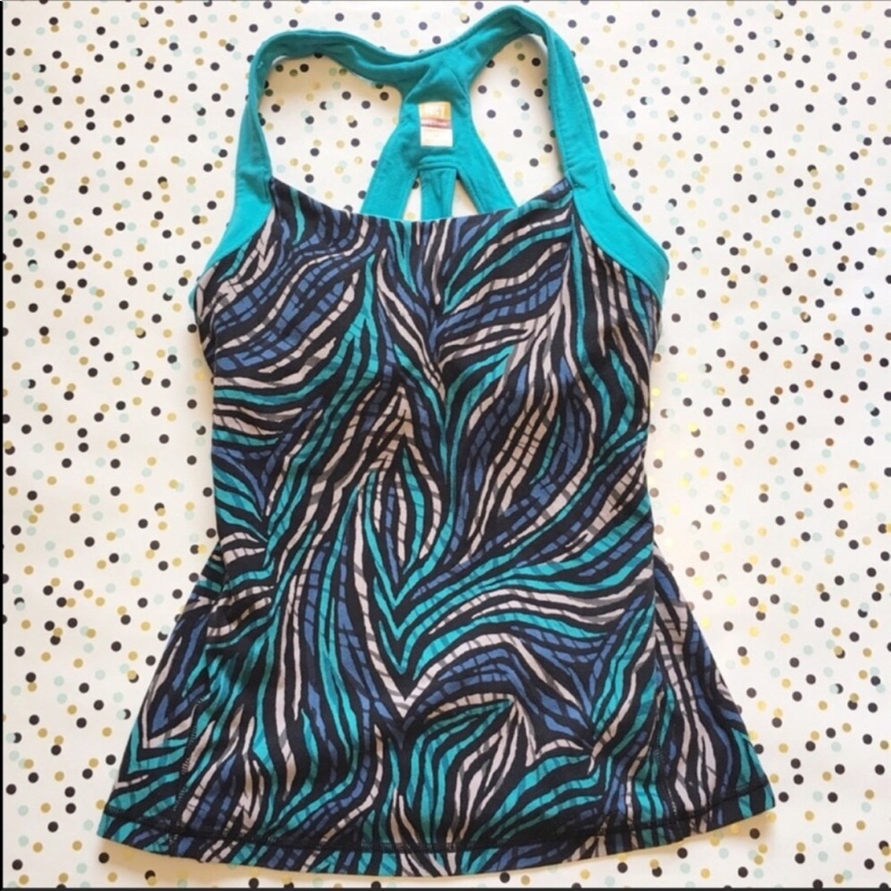 Lucy Blue Racerback Workout Yoga Tank Top